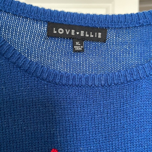 Love Ellie, love script, crewneck sweater size XL EUC - Picture 2 of 4